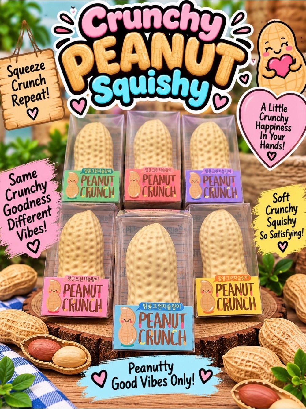 Crunchy Peanut Squishy - Squeeze Deez Nuts 🥜